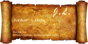 Junker Linda névjegykártya